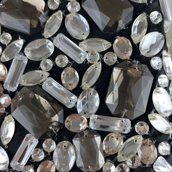 Kimchi Blu Gem Encrusted Clamshell Evening Bag Small Shoulder Cross-body - Picture 10 of 14